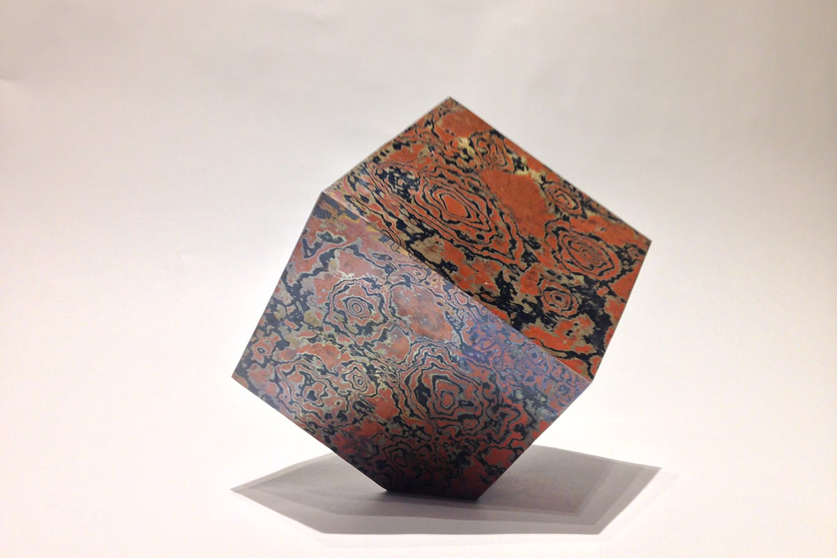 Uncovered Cube #04|作品-Uncovered Cube-|金属彫刻作家まだらまんじ 