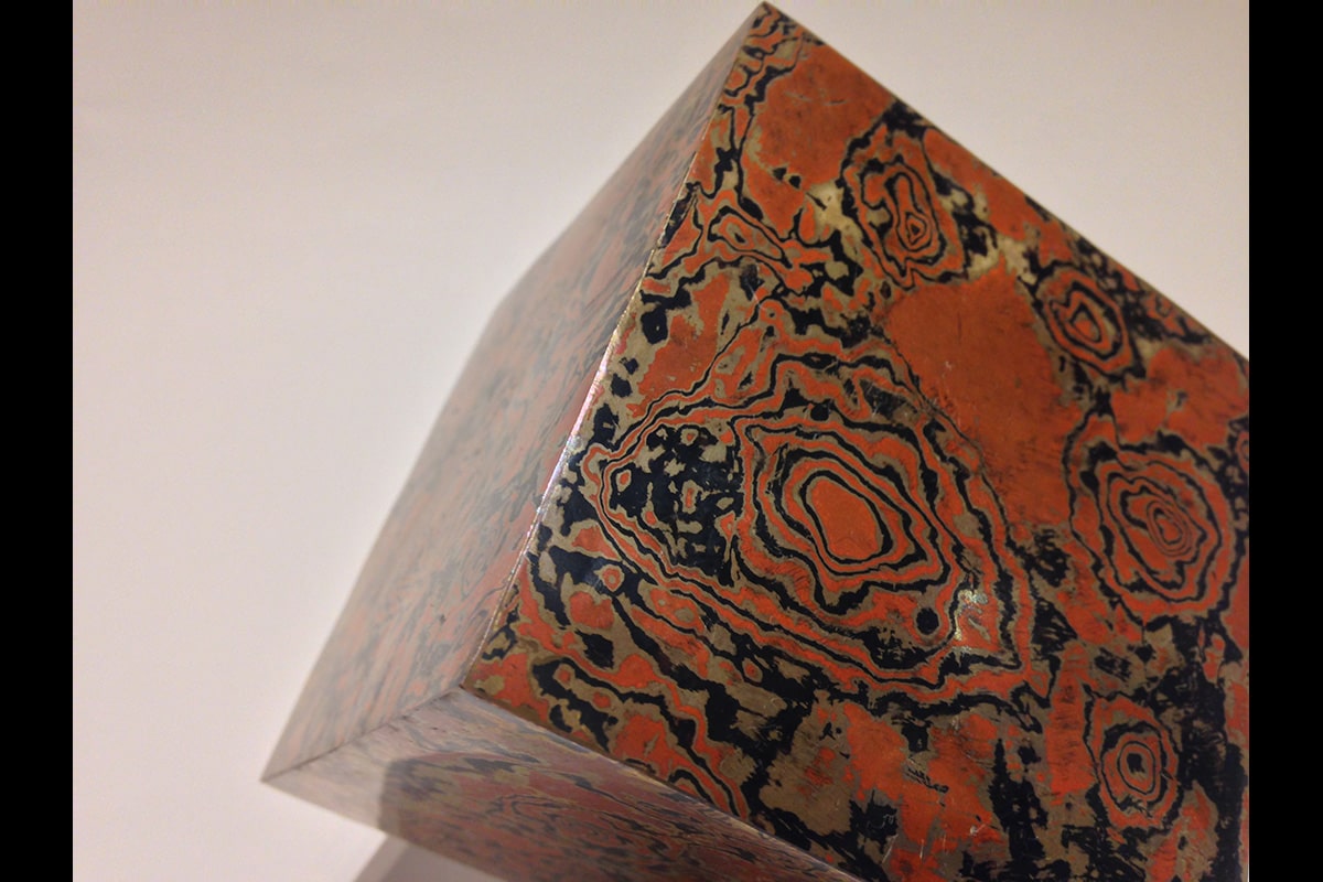 Uncovered Cube #04|作品-Uncovered Cube-|金属彫刻作家まだらまんじ 